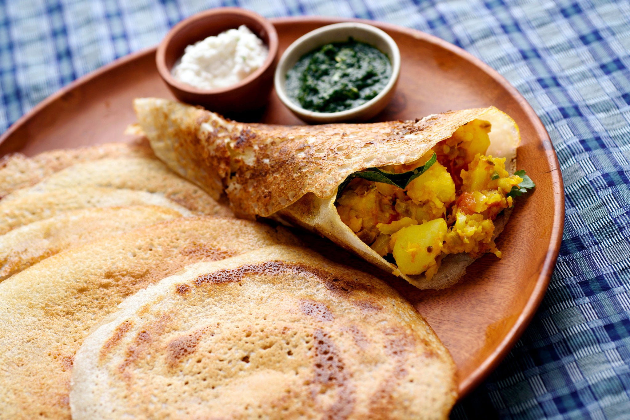 March Recipe of the Month - Authentic Indian Dosas Stuffed with Potatoes